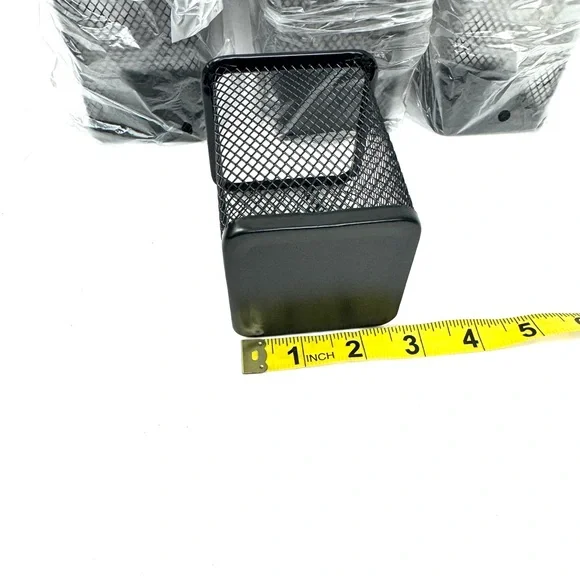 Mesh Metal Pen Cup Holder for Desk Office Organizer Black, 6 Pack - Picture 3 of 4